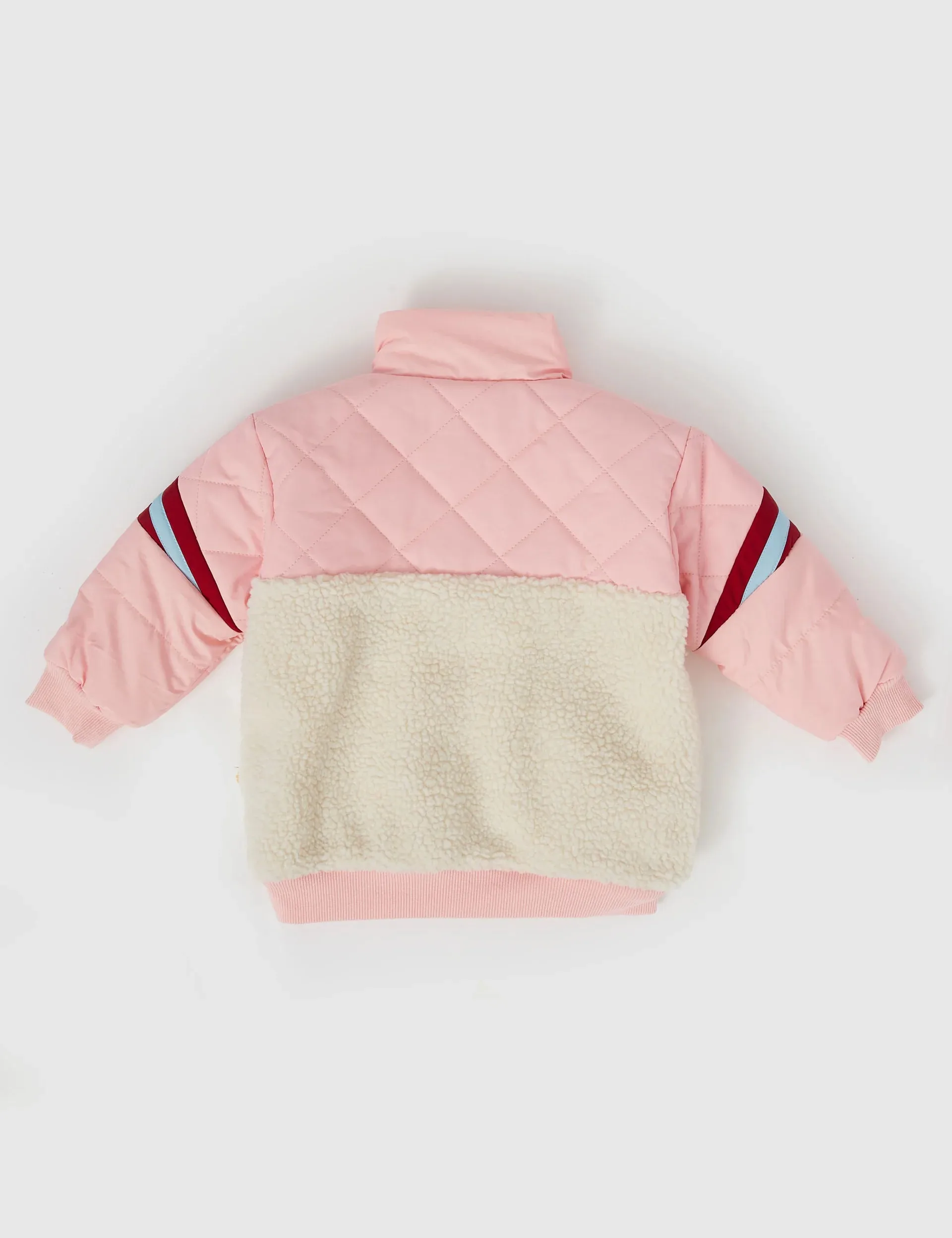 goldie   ace kobe shearling jacket - tulip pink