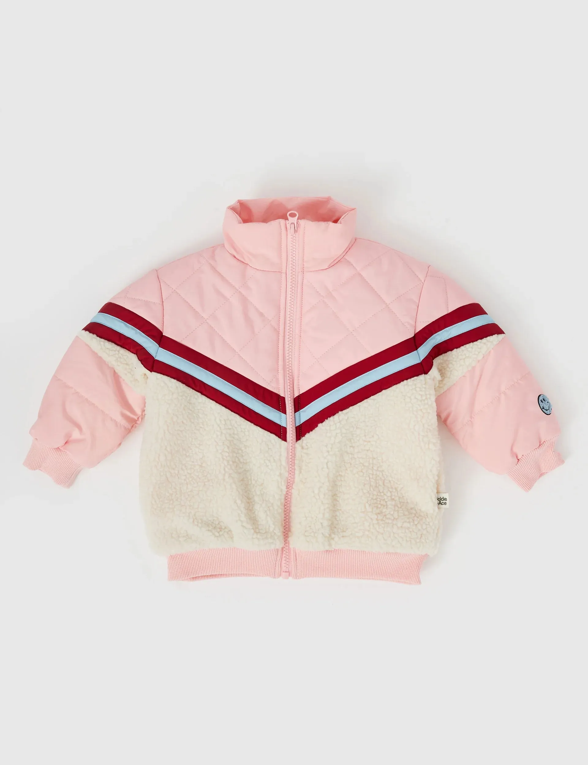 goldie   ace kobe shearling jacket - tulip pink