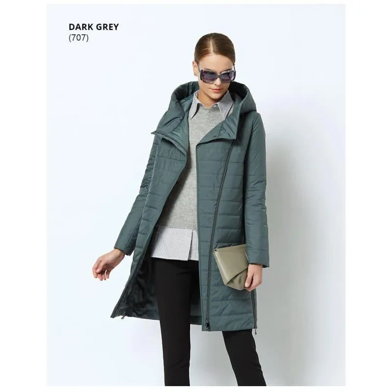 High-quality Thin Cotton Padded Women's Warm Parka Coat