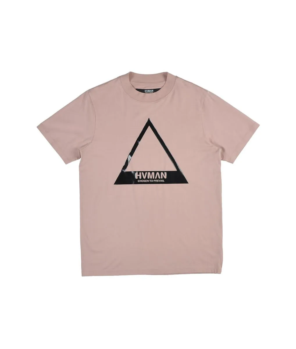 HVMAN BY CULT TRIANGLE LOGO TEE (DUSTY PINK)