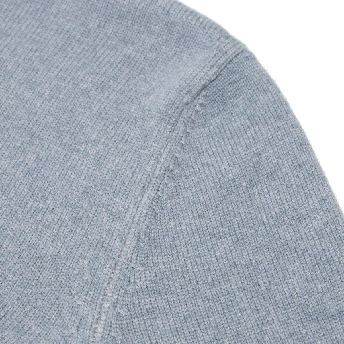 Ice Blue Wool & Cashmere Blend Crew Neck Jumper