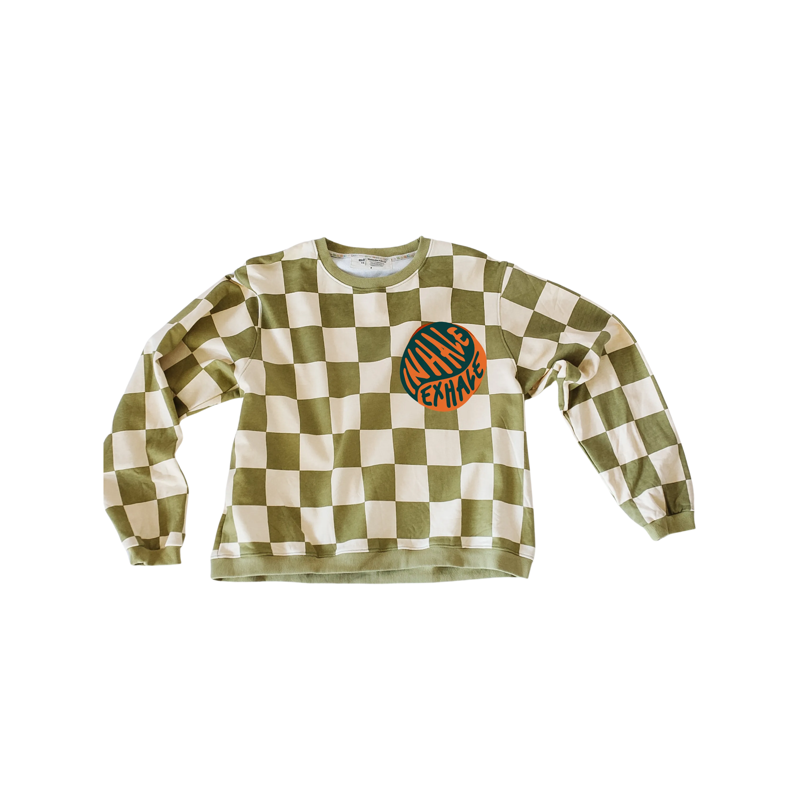 INHALE EXHALE | CHECKER | Adult Drop Shoulder Oversized Pullover
