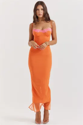 Irene Lace Spaghetti Strap Bodycon Maxi Dress