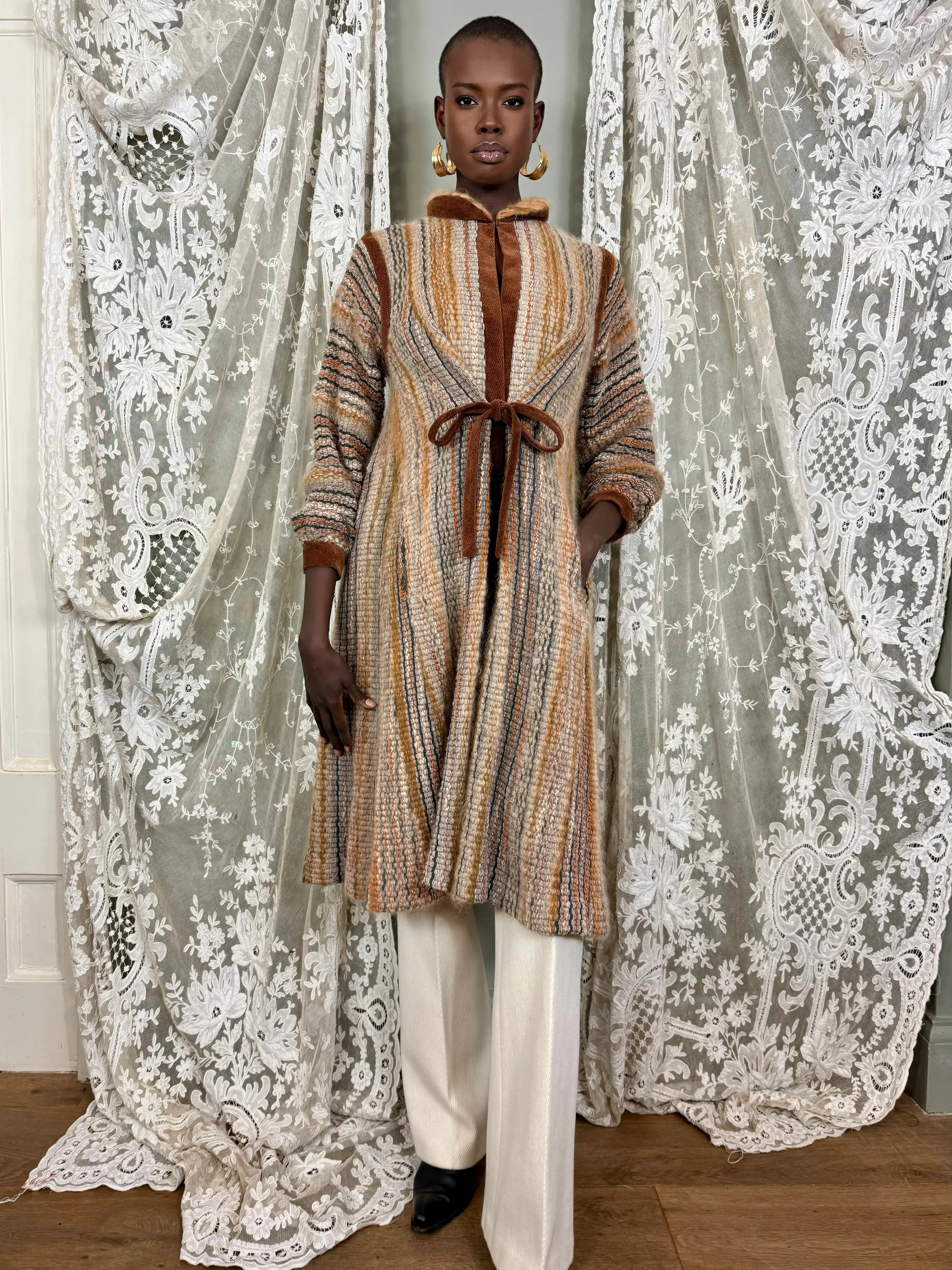 Kay Cosserat, 80s knit coat