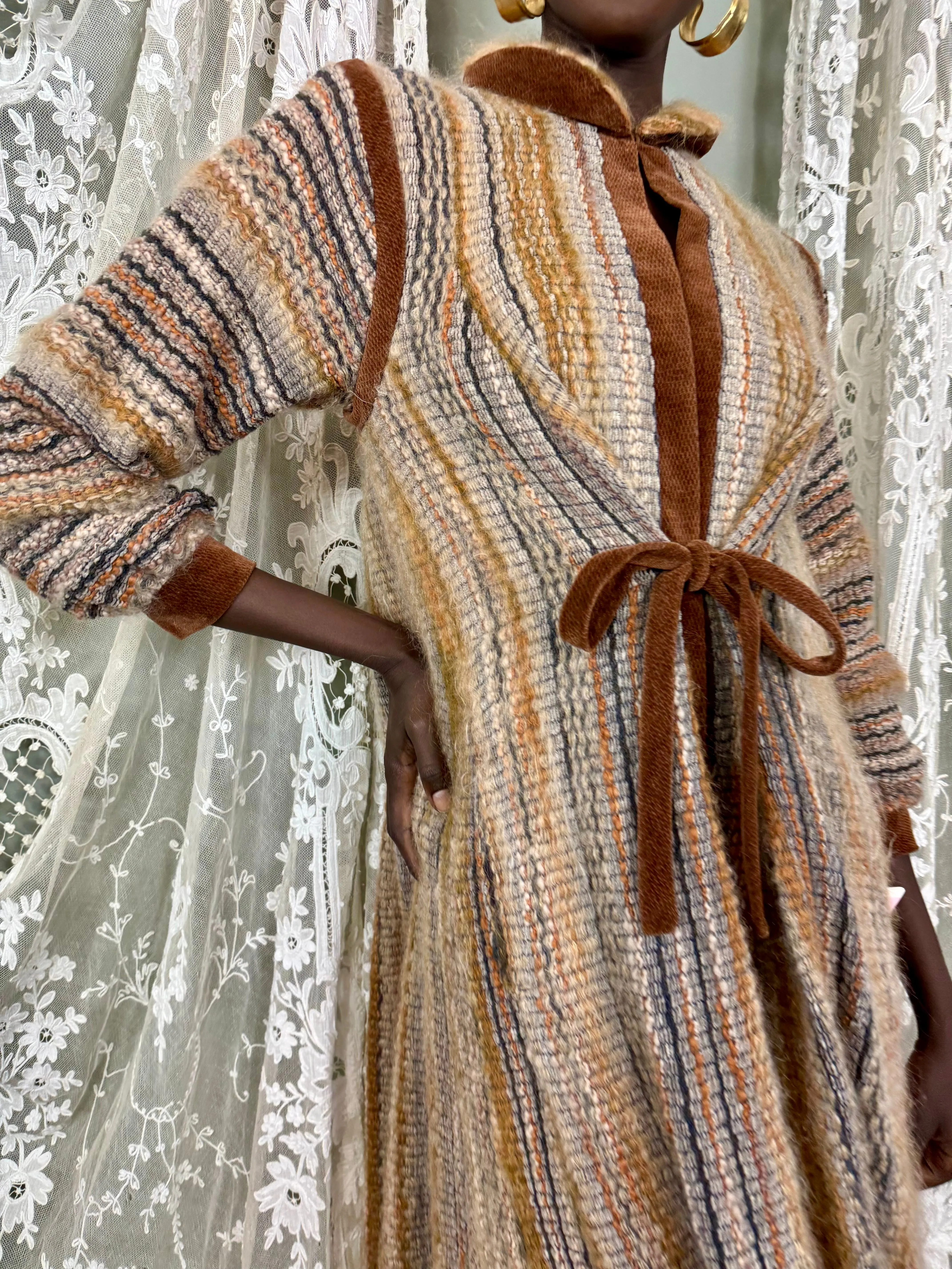 Kay Cosserat, 80s knit coat