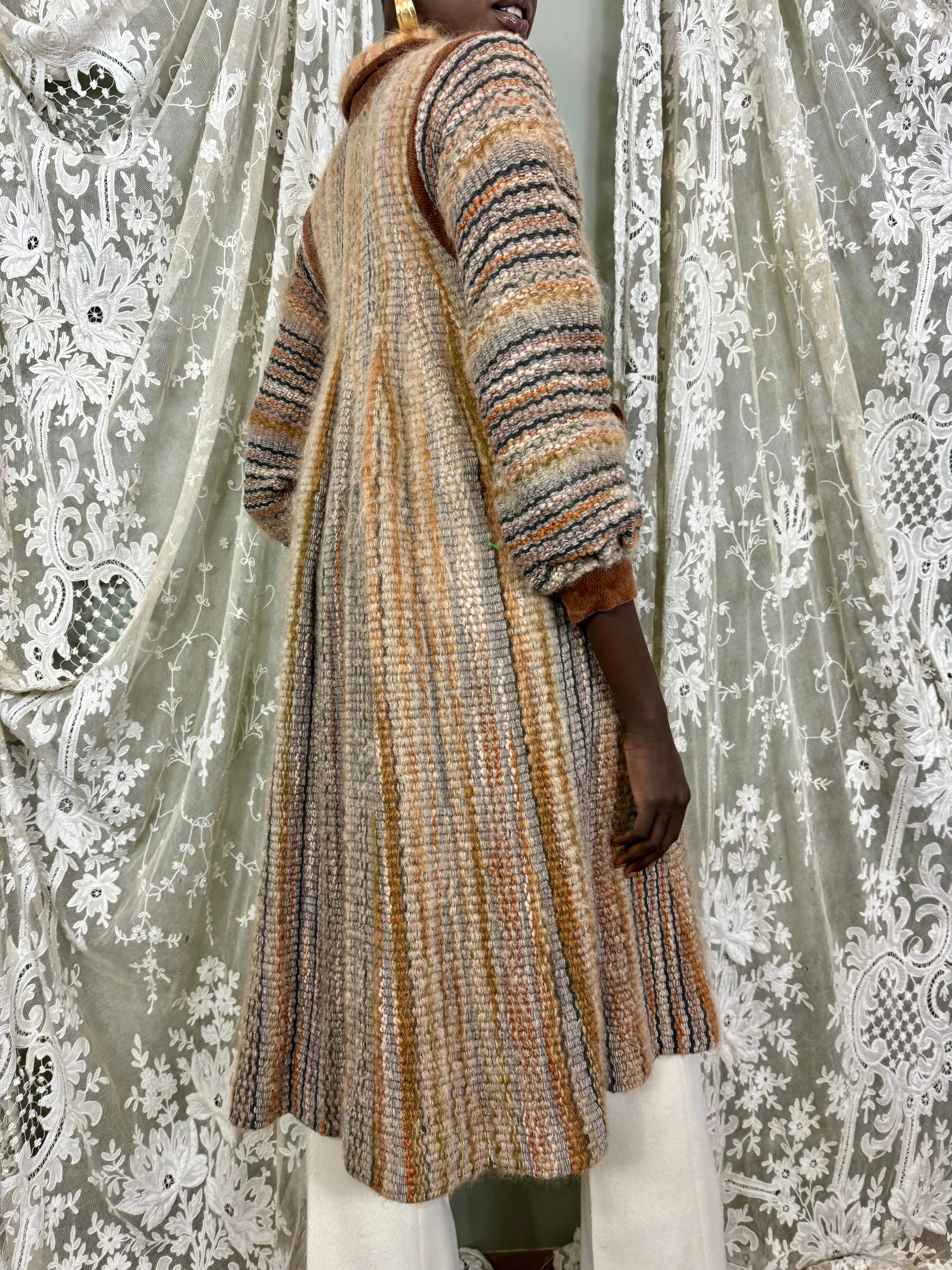 Kay Cosserat, 80s knit coat