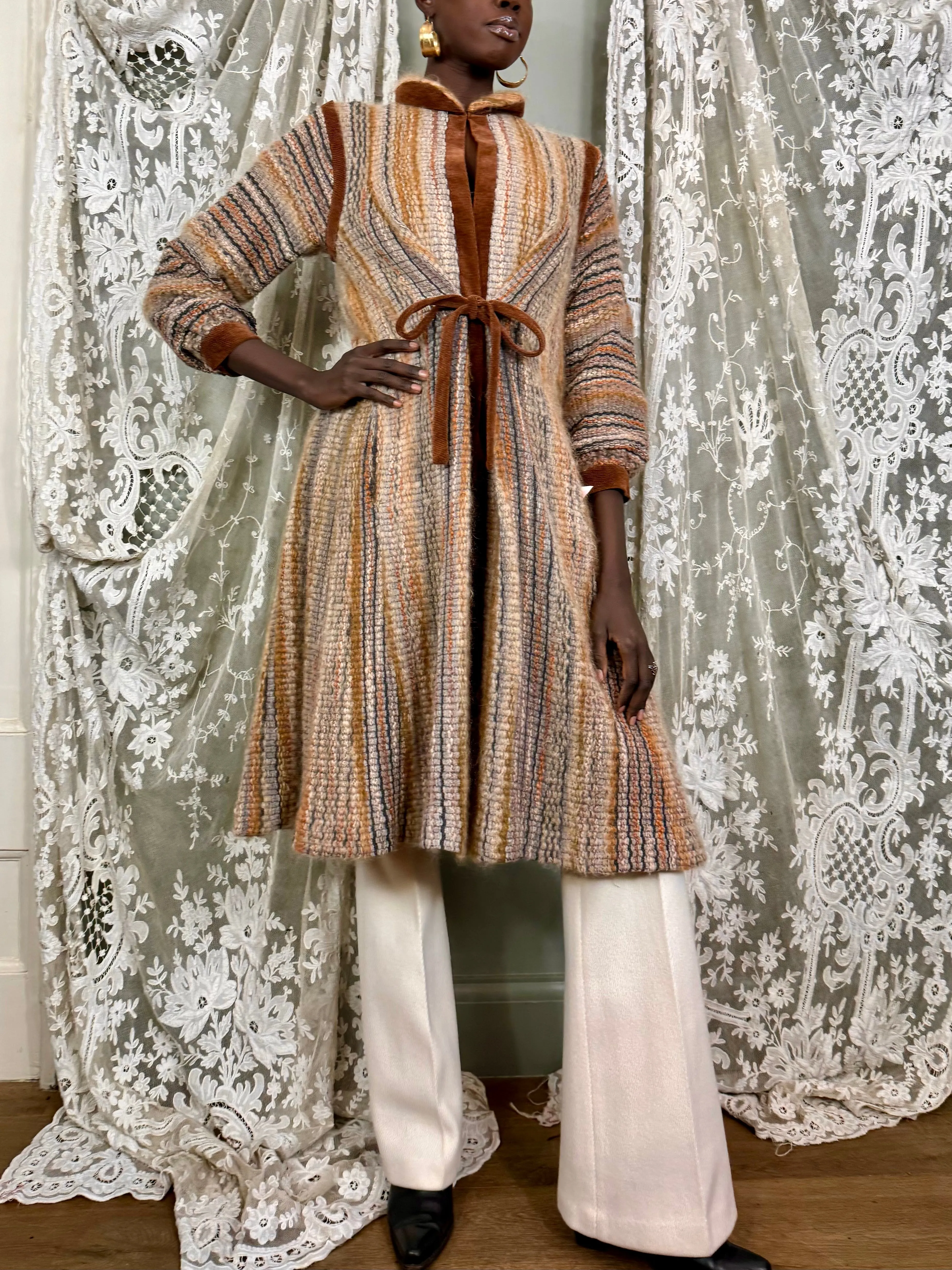 Kay Cosserat, 80s knit coat