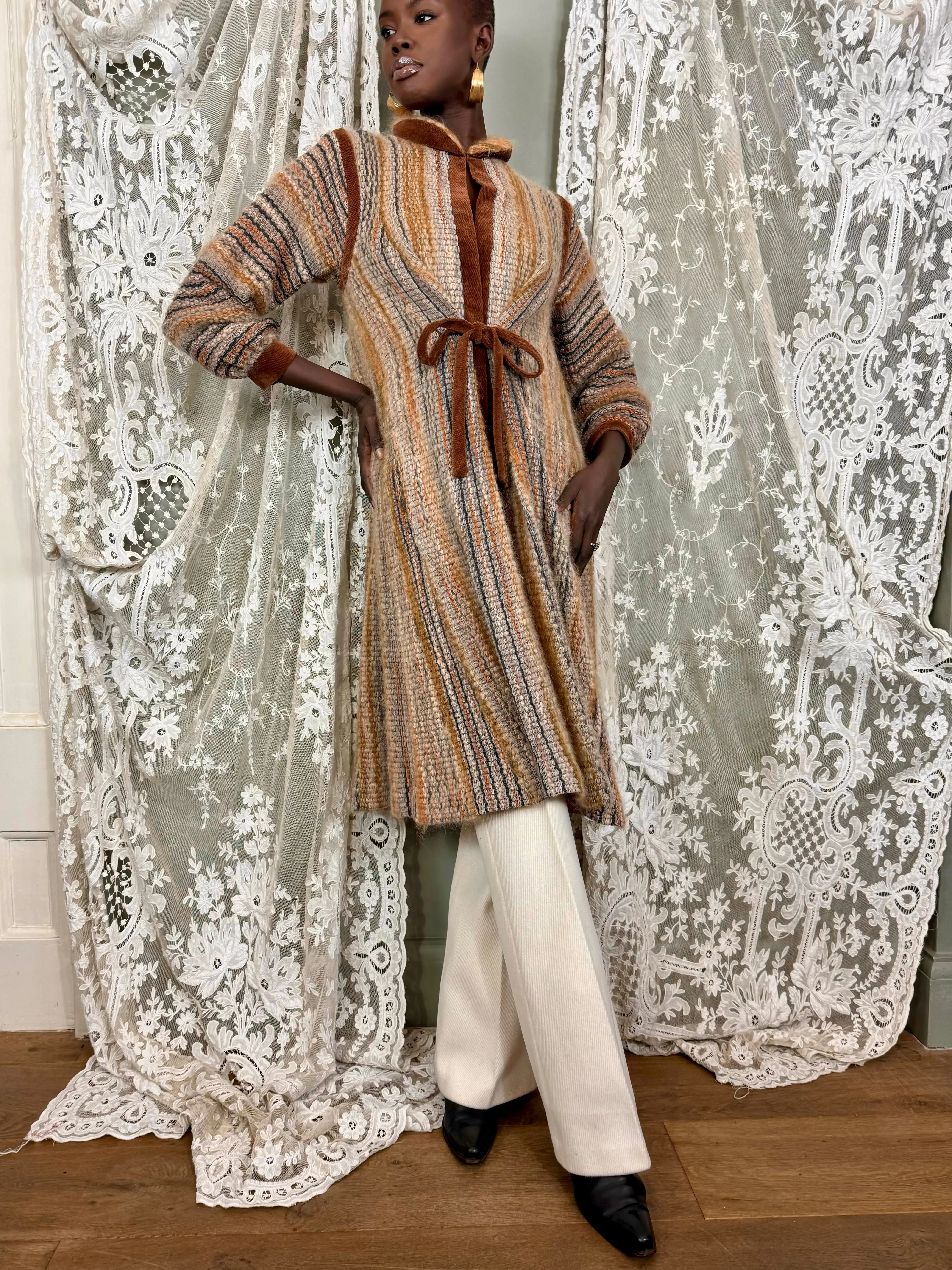 Kay Cosserat, 80s knit coat