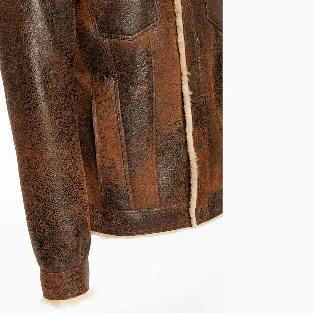 Kevin's Vintage trucker style shearling jacket