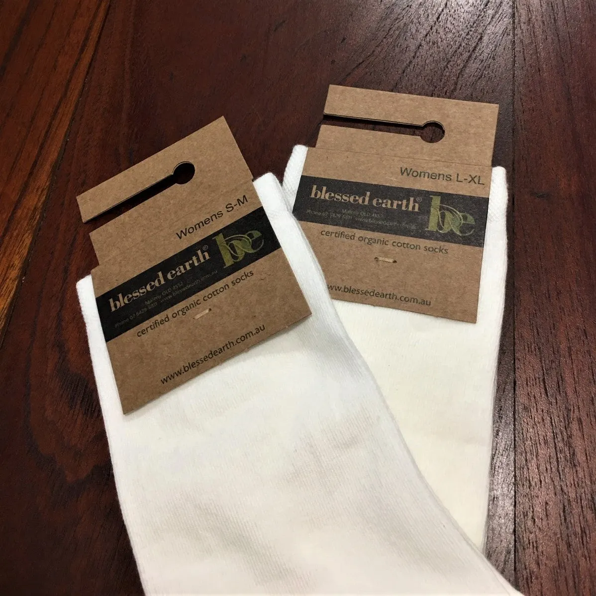 Ladies Ecru Sock in organic cotton