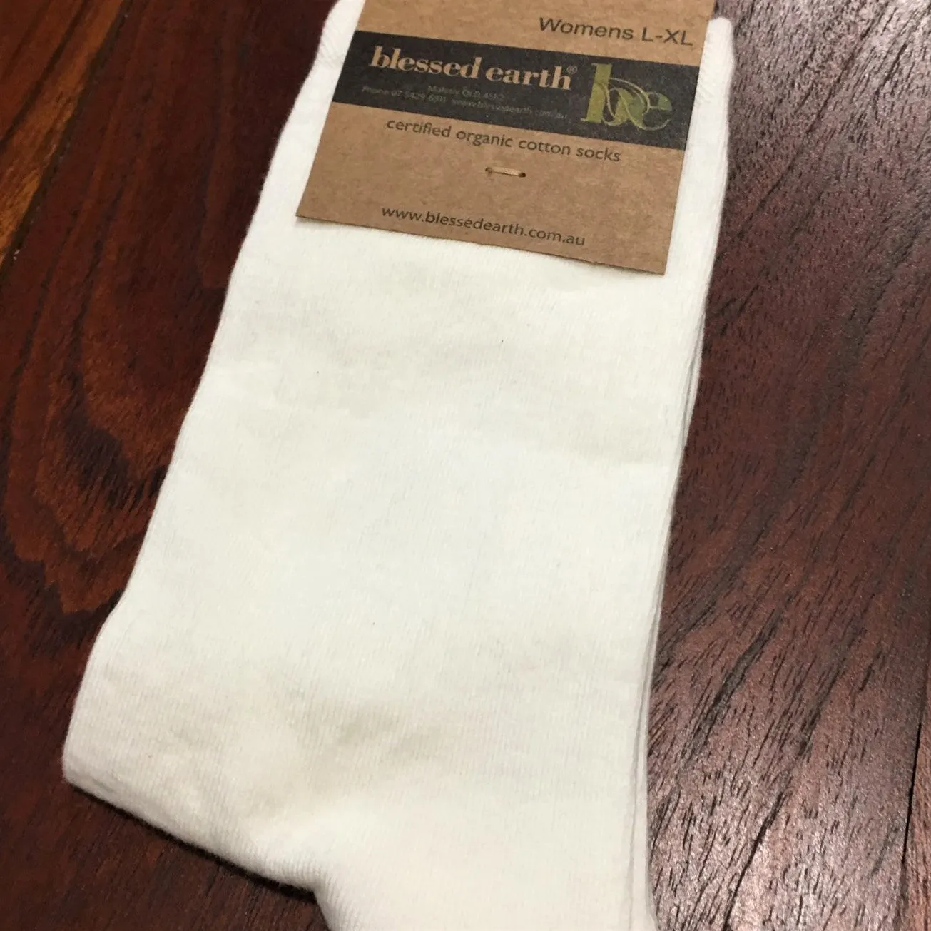 Ladies Ecru Sock in organic cotton