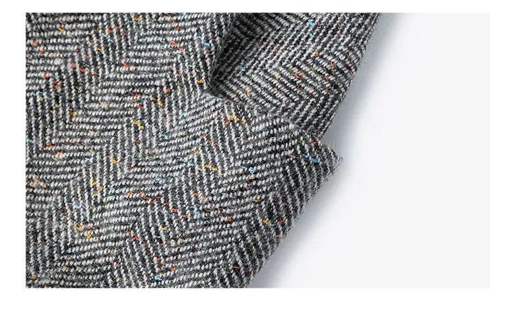 LEDIM W wool fur collar tweed cropped jacket SIll
