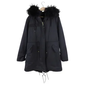 Mao Maokong Black Fur lined Fishtail Parka - S