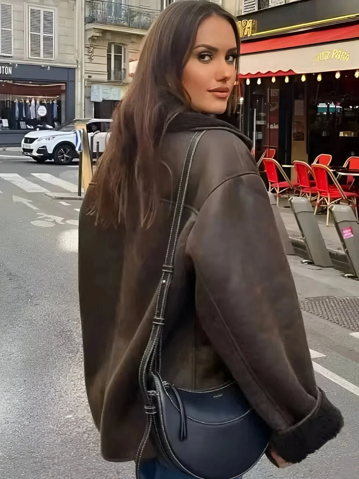 Metro Chic Faux Shearling Coat