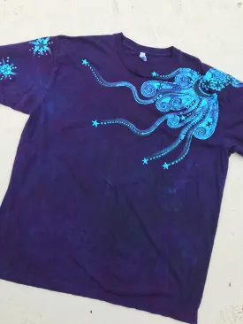 Midnight Moondance Handmade Batik Tshirt - Size 3X - Tall