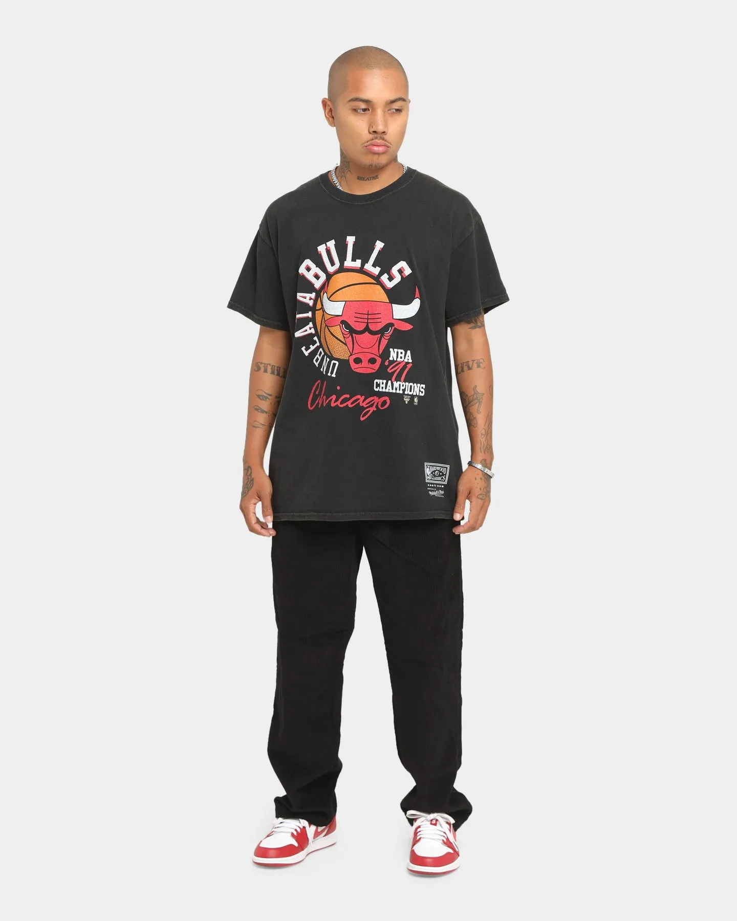Mitchell & Ness Chicago Bulls Unbeatabulls Short Sleeve Vintage T-Shirt Black
