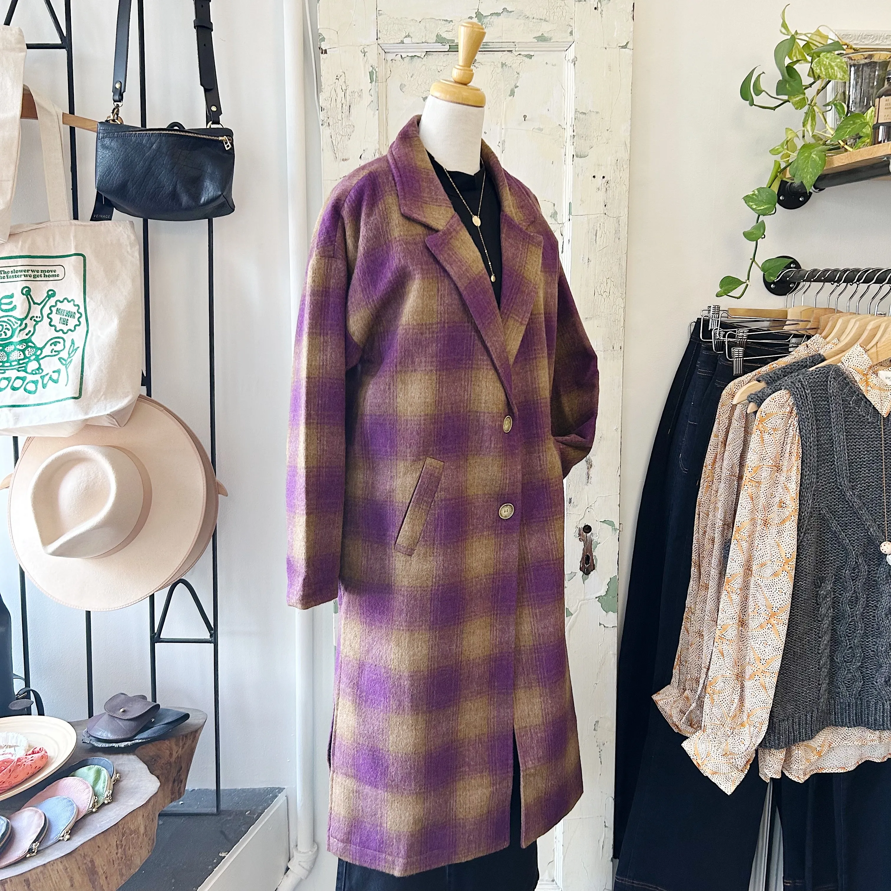 Mus and Bombon // Belena Plaid Coat