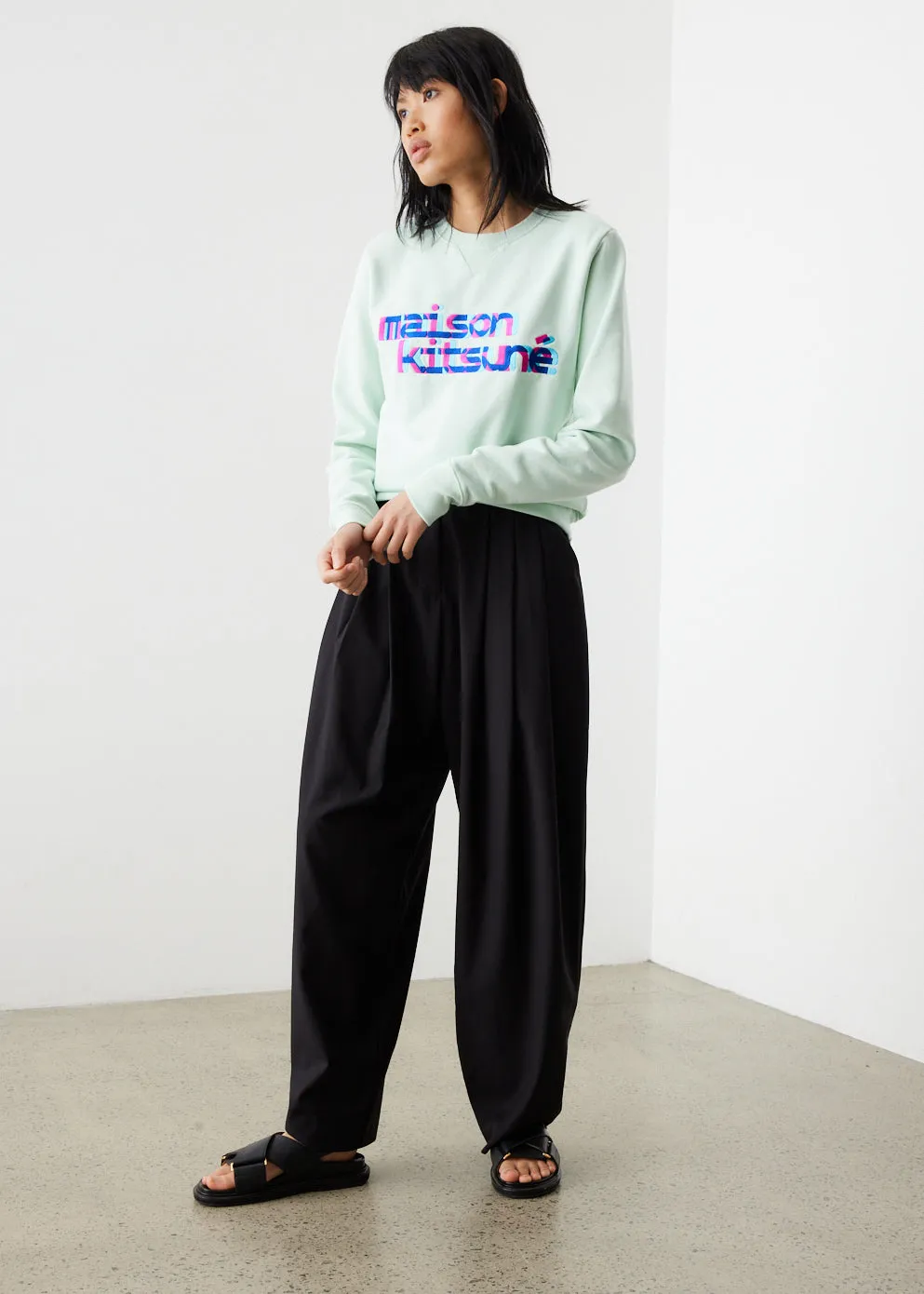 Neon Line Typo Embroidery Jumper