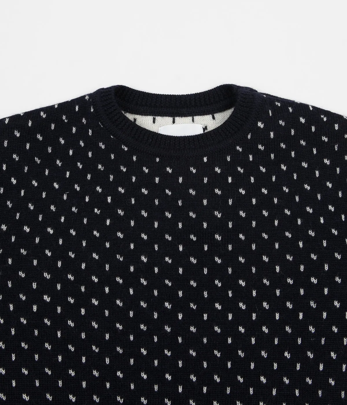 Norse Projects Sigfred Norwegian Birdseye Knit Jumper - Dark Navy