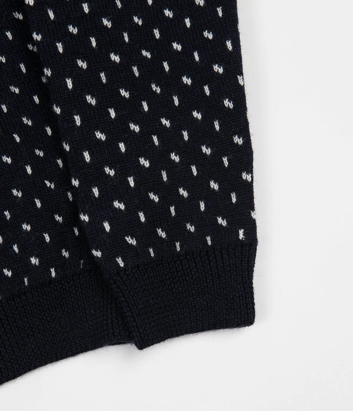 Norse Projects Sigfred Norwegian Birdseye Knit Jumper - Dark Navy