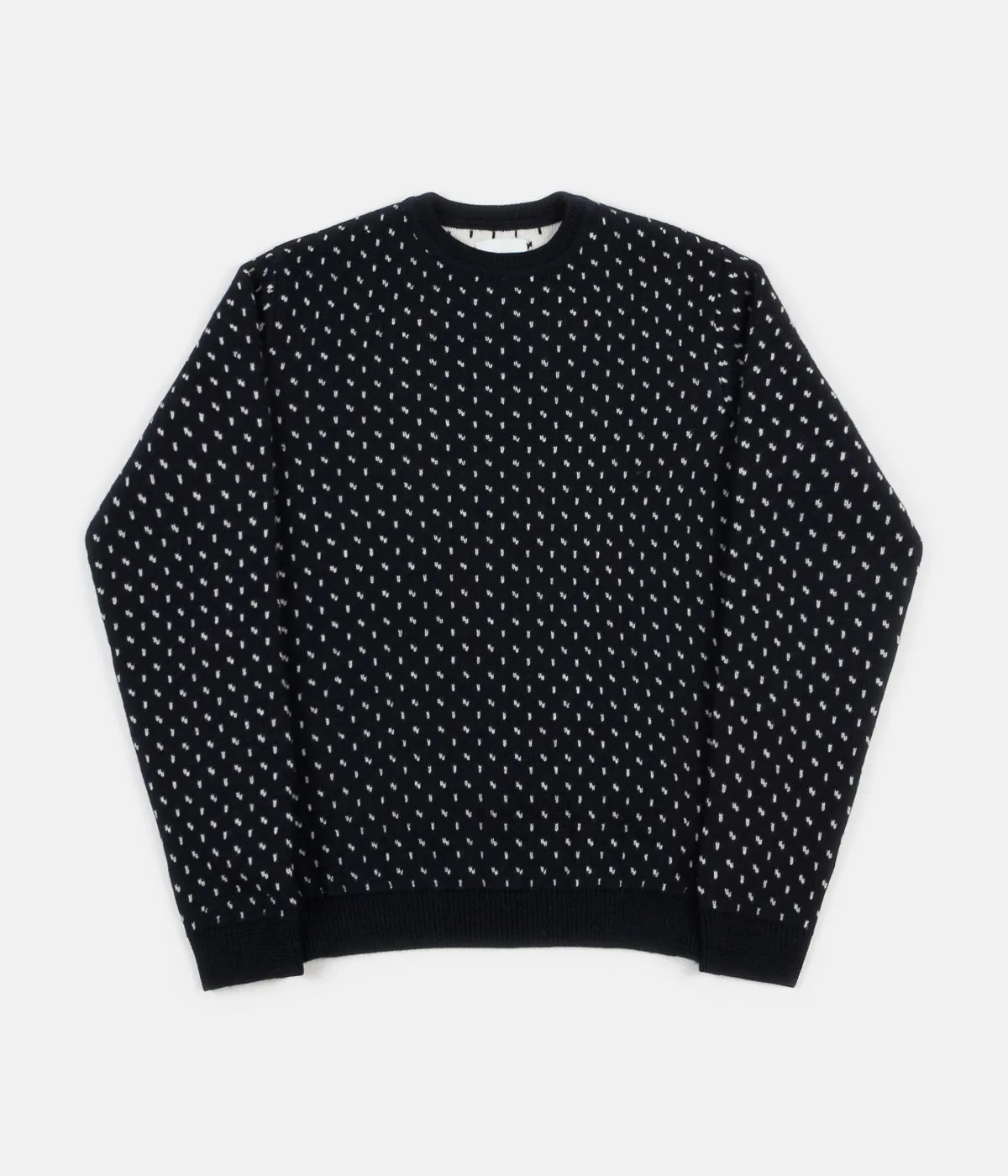 Norse Projects Sigfred Norwegian Birdseye Knit Jumper - Dark Navy