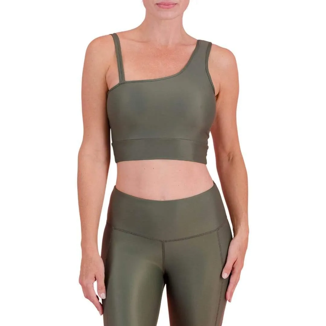 Off the shoulder crop top made from ECONYL® yarn