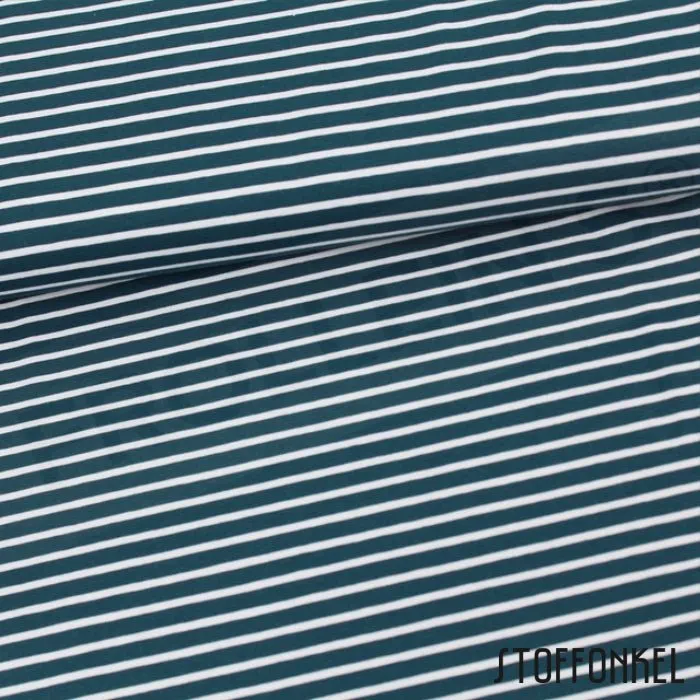 Organic Cotton Jersey - Stripes - Water-by-Night