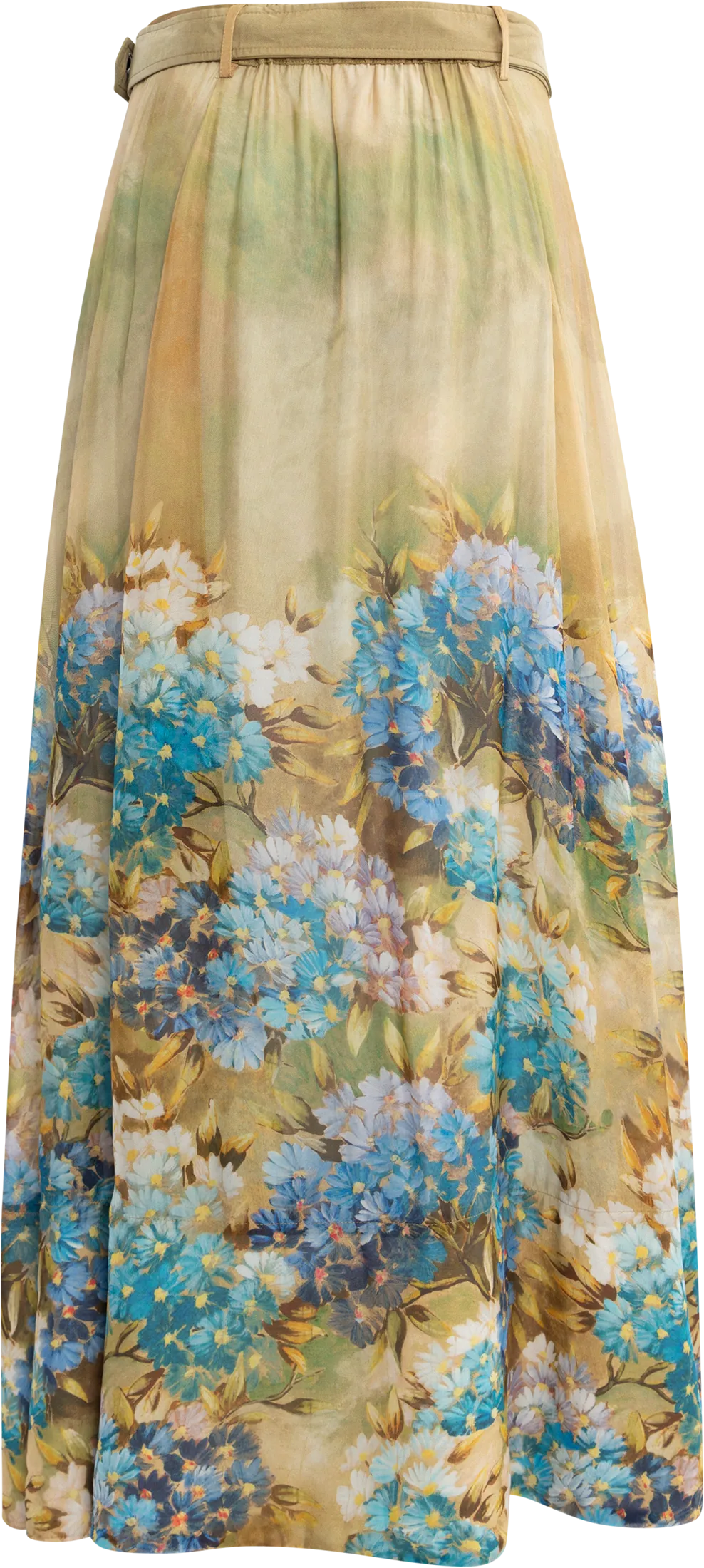 Organza Maxi Skirt - Forest Flower