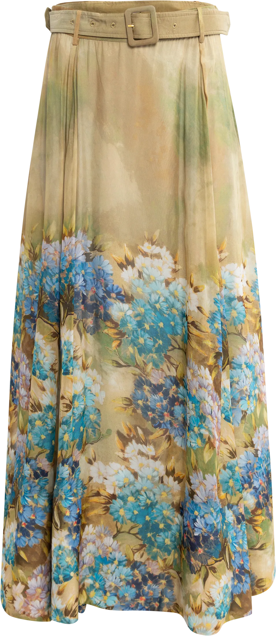 Organza Maxi Skirt - Forest Flower