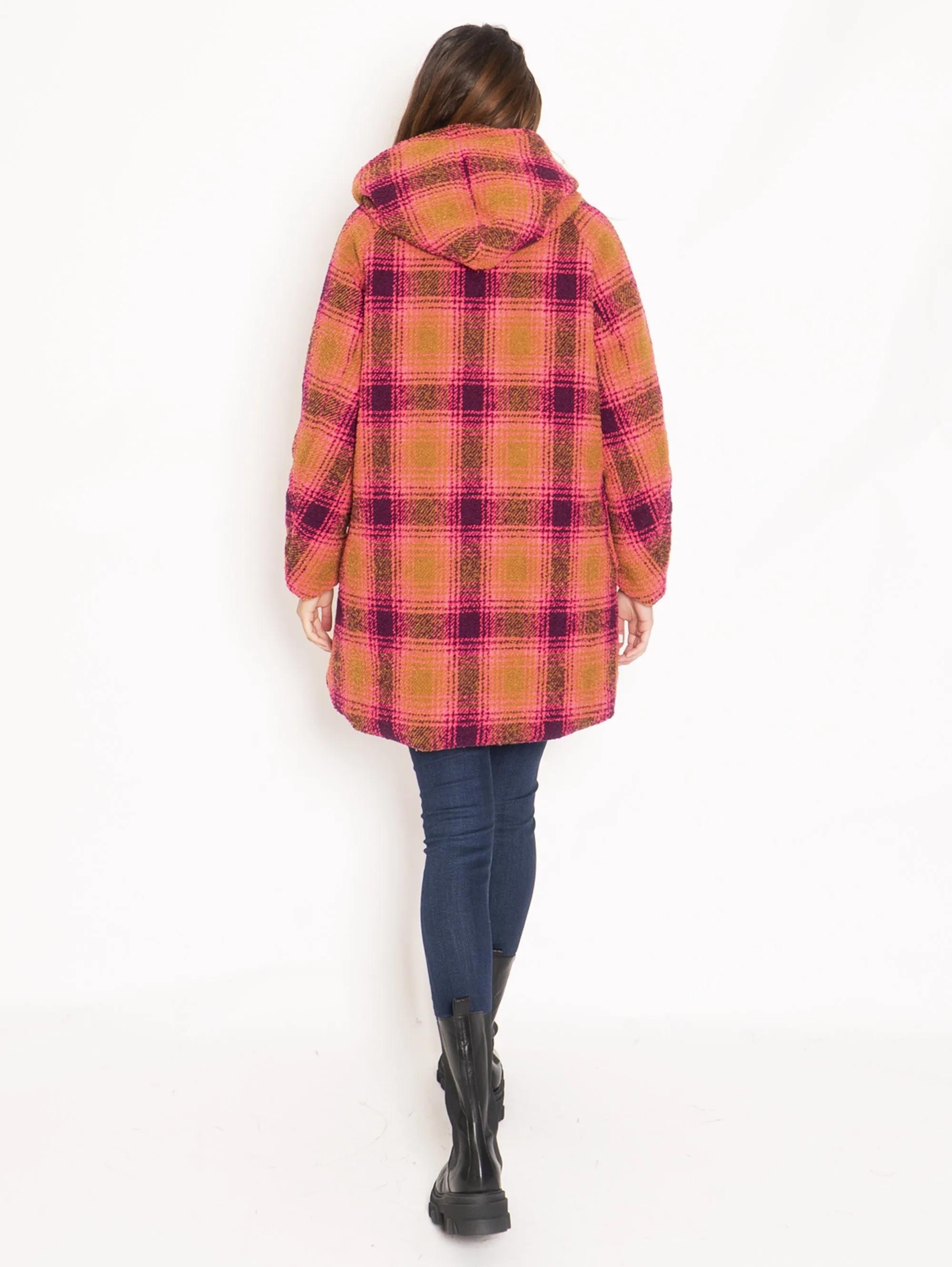Parka Reversibile Check - Prugna