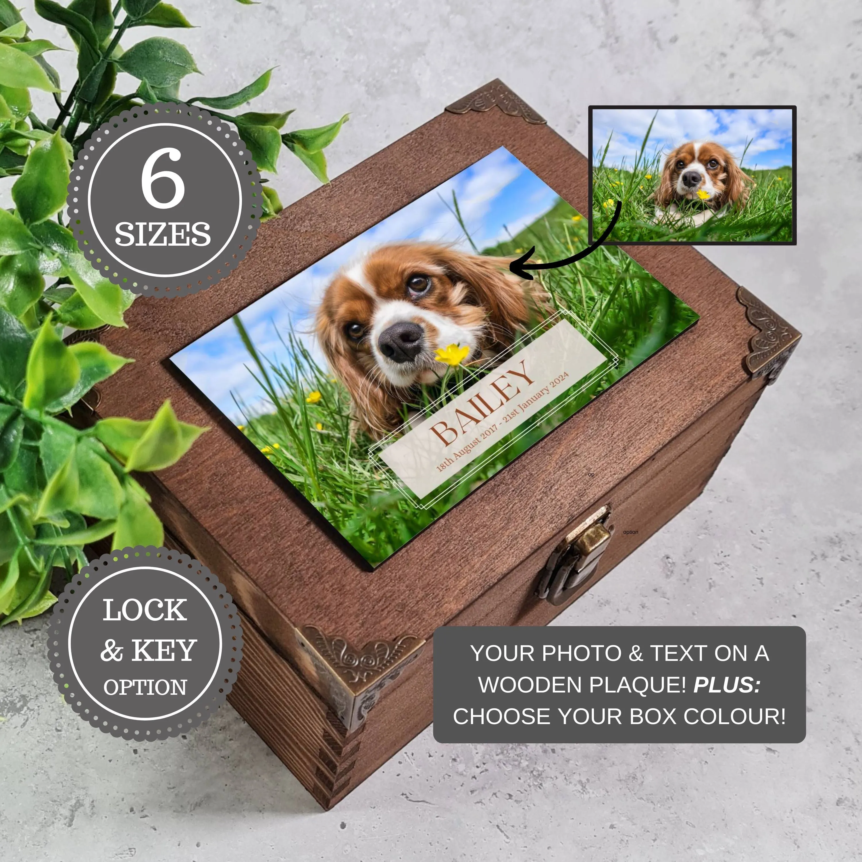Personalised Dog Memory Photo Keepsake Box