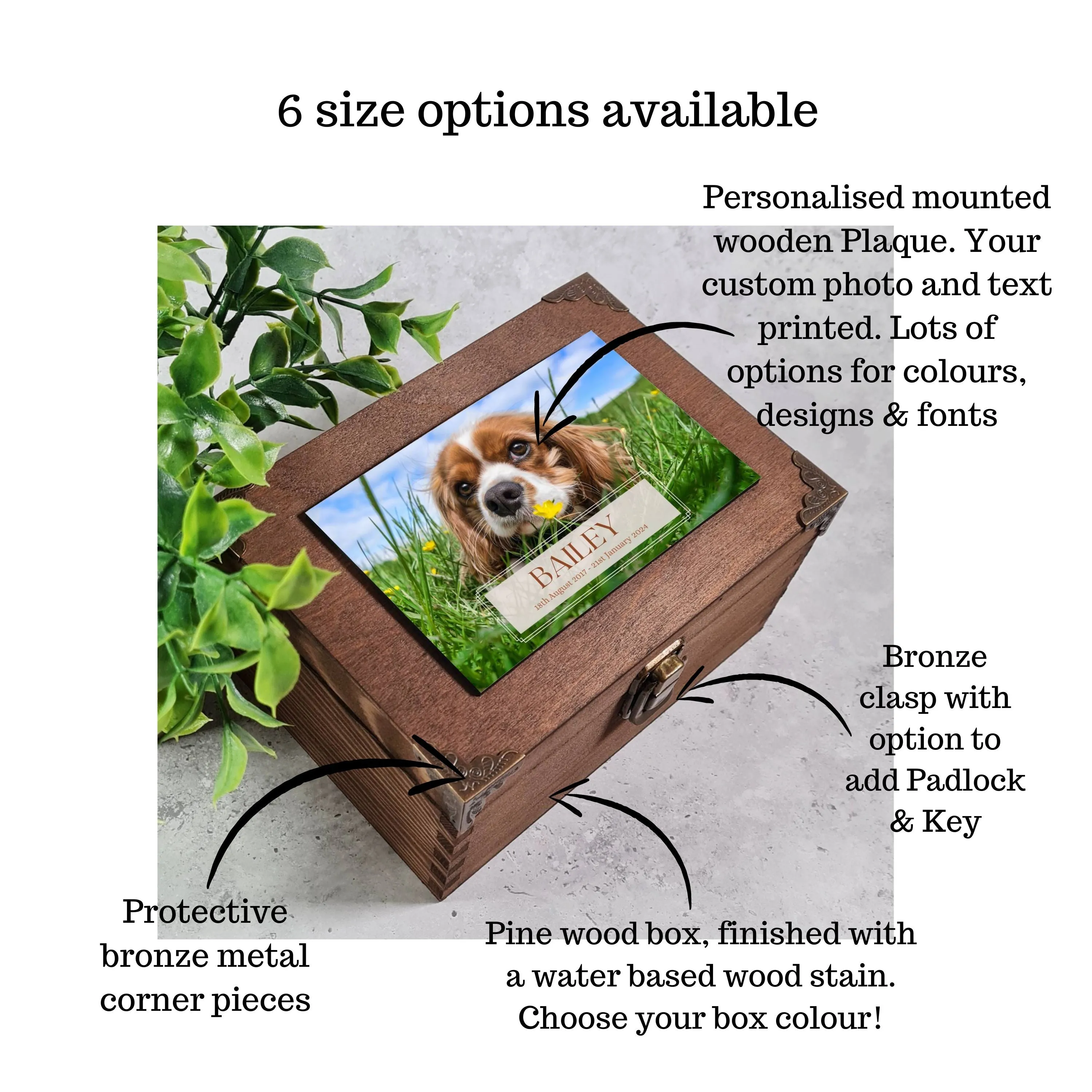 Personalised Dog Memory Photo Keepsake Box