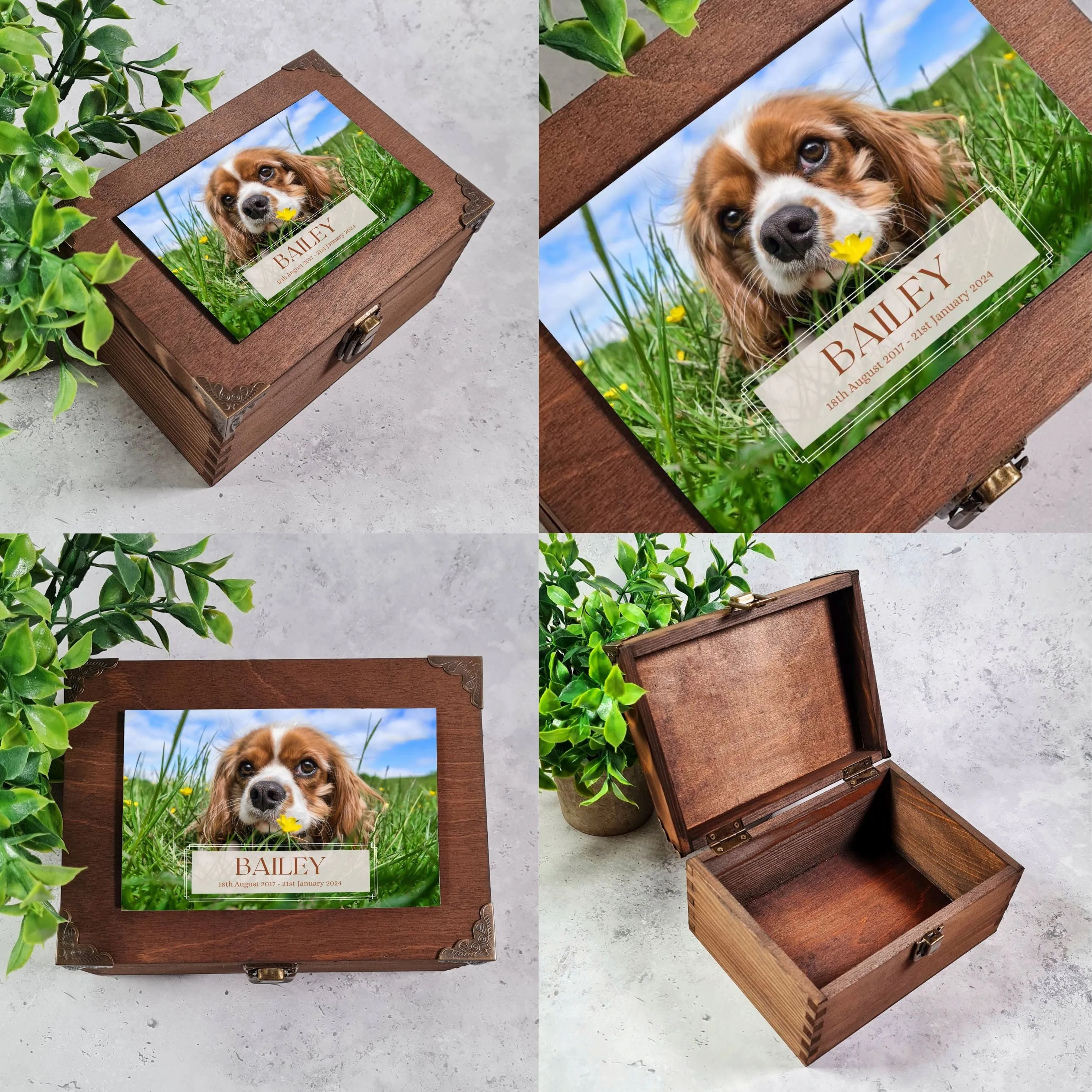 Personalised Dog Memory Photo Keepsake Box