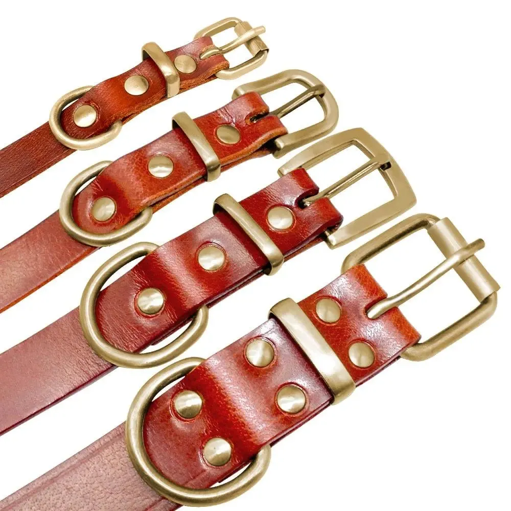 Personalized Leather Dog Collar - Engrave Your Pet's ID