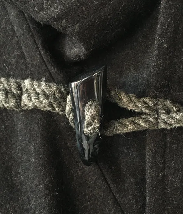 POLYPLOID/DUFFLE COAT C  (BLACK MELANGE)