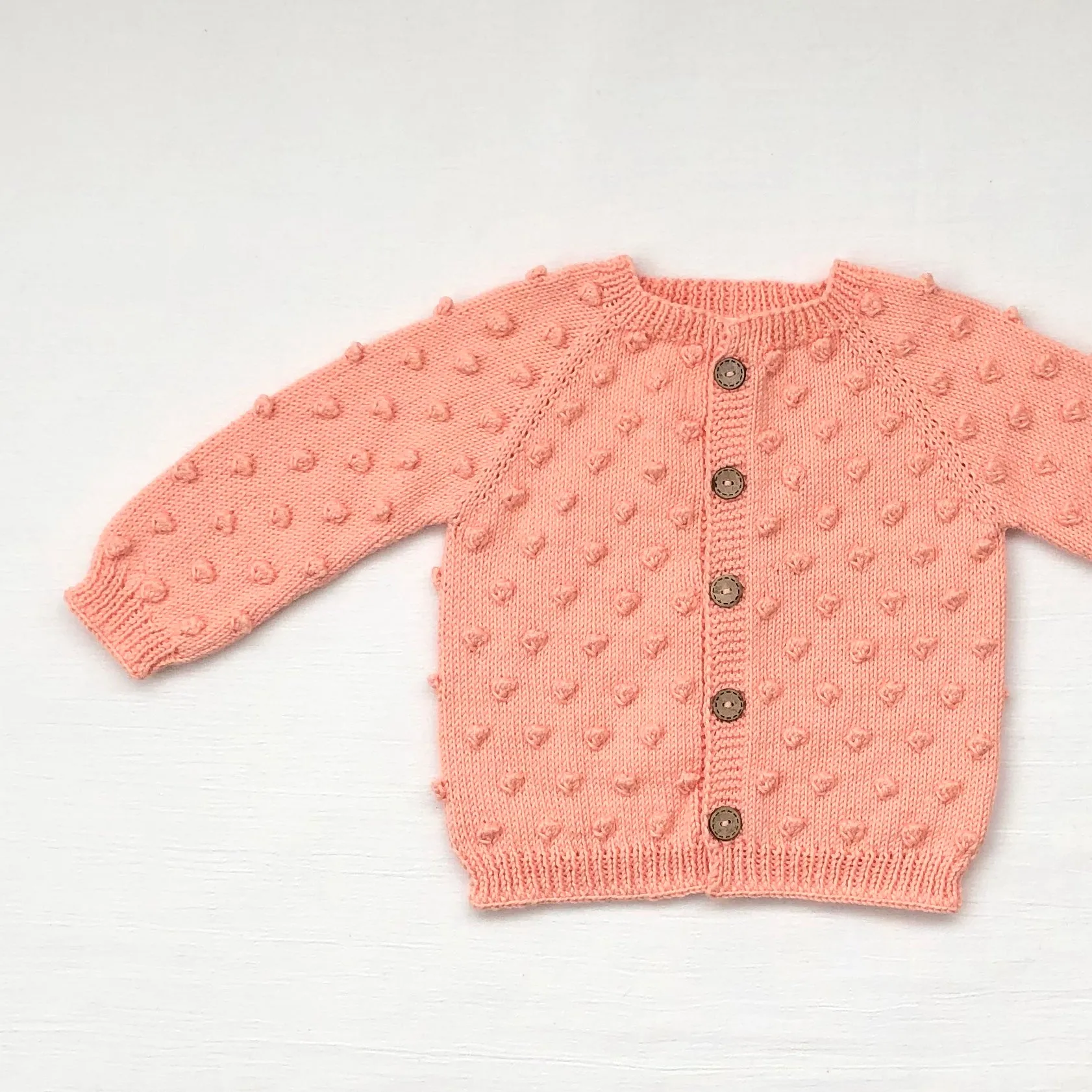 Popcorn Cardigan - Papaya