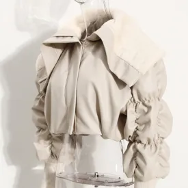 PU Leather Puffer Coat Jacket