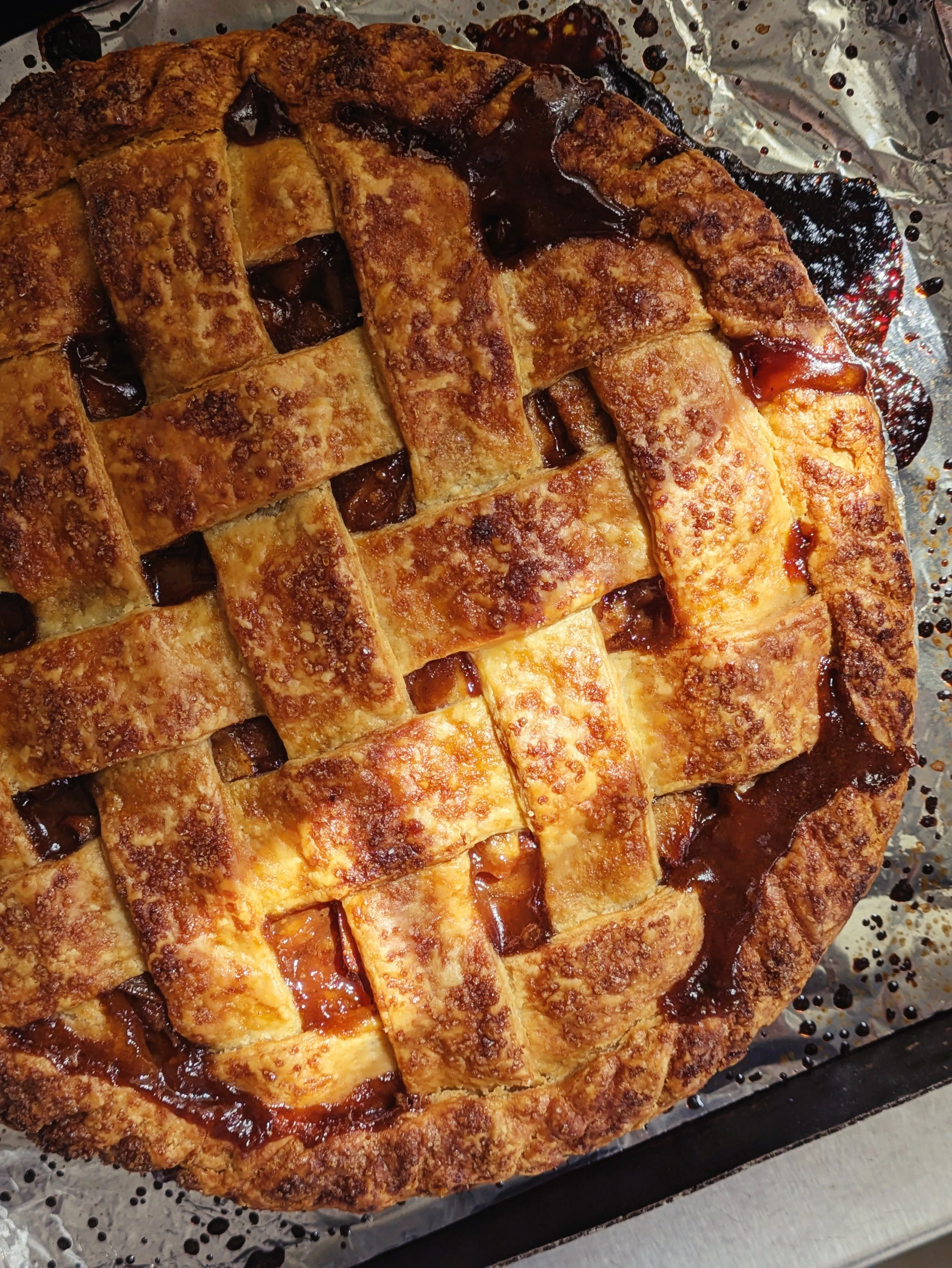 Salted Jaggery Caramel Apple Pie (eggless)