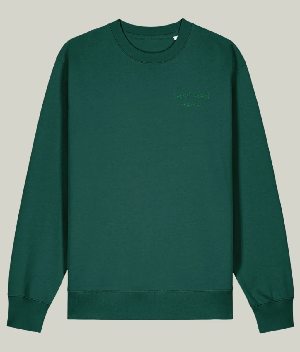 See'-Soo Men's "Echo" Light 100% Organic Cotton Sweatshirt, Green