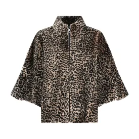 Select Shearling Lamb Zip Jacket with Cropped Sleeves