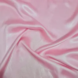 Shiny Pink Solid Silver Shimmer Georgrette Satin