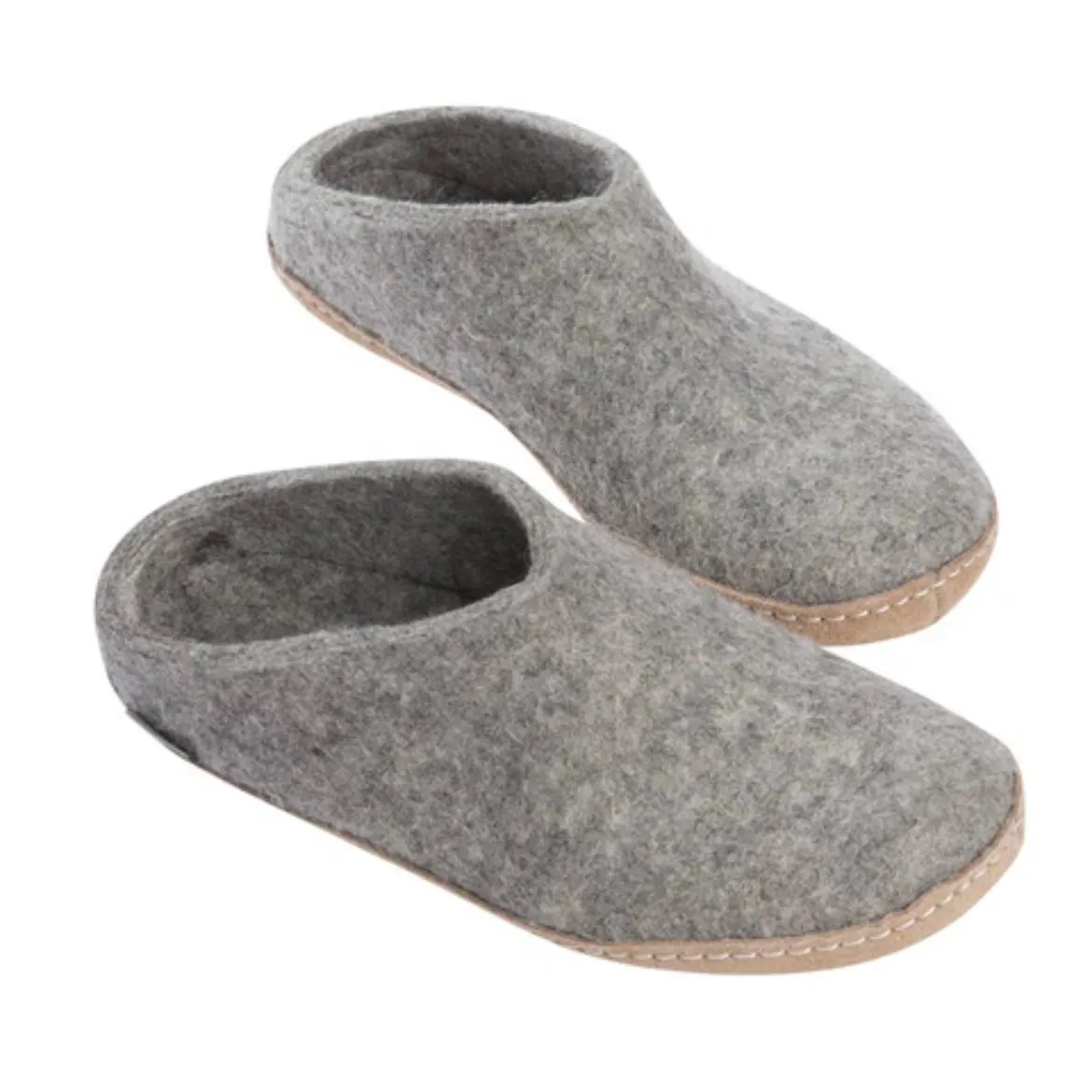 Slip-on with Leather Sole - Grey