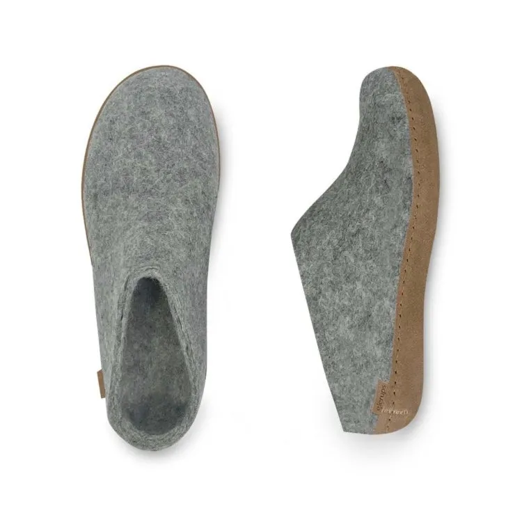 Slip-on with Leather Sole - Grey