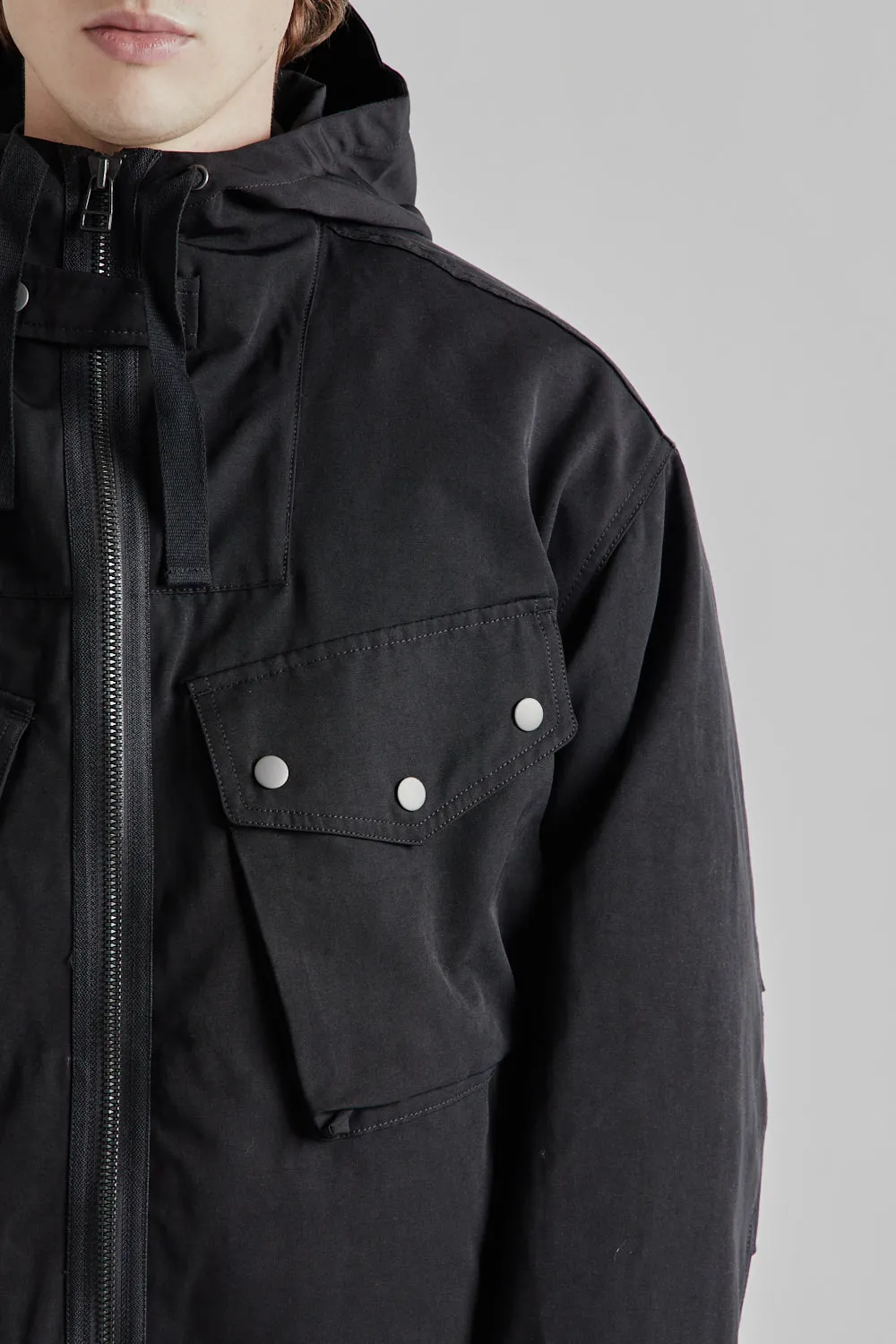 Smock Hooded Parka - Black