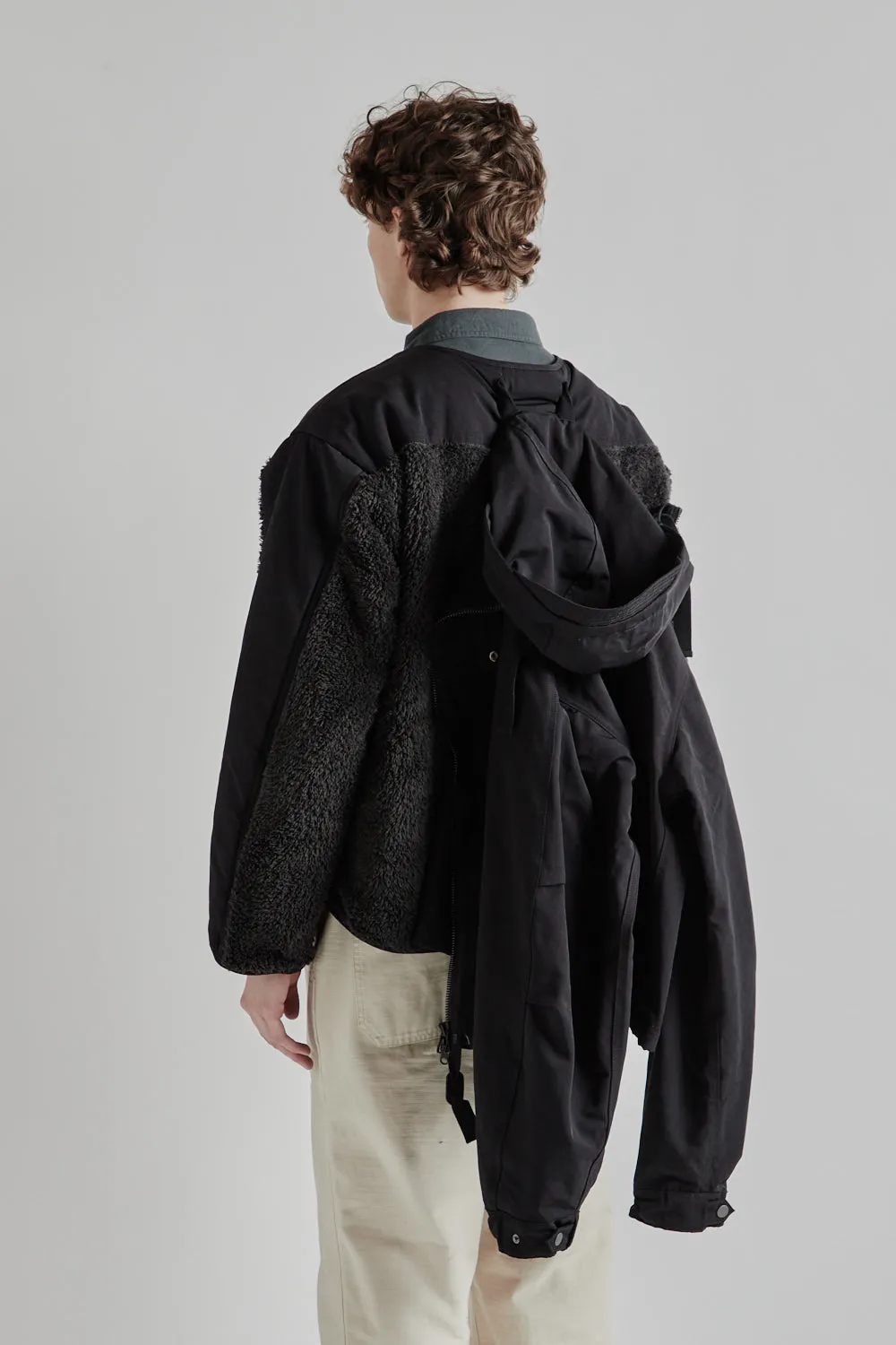 Smock Hooded Parka - Black