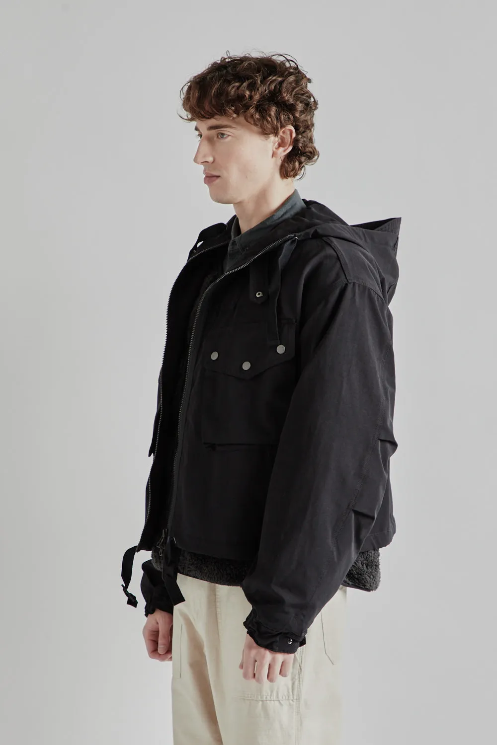 Smock Hooded Parka - Black