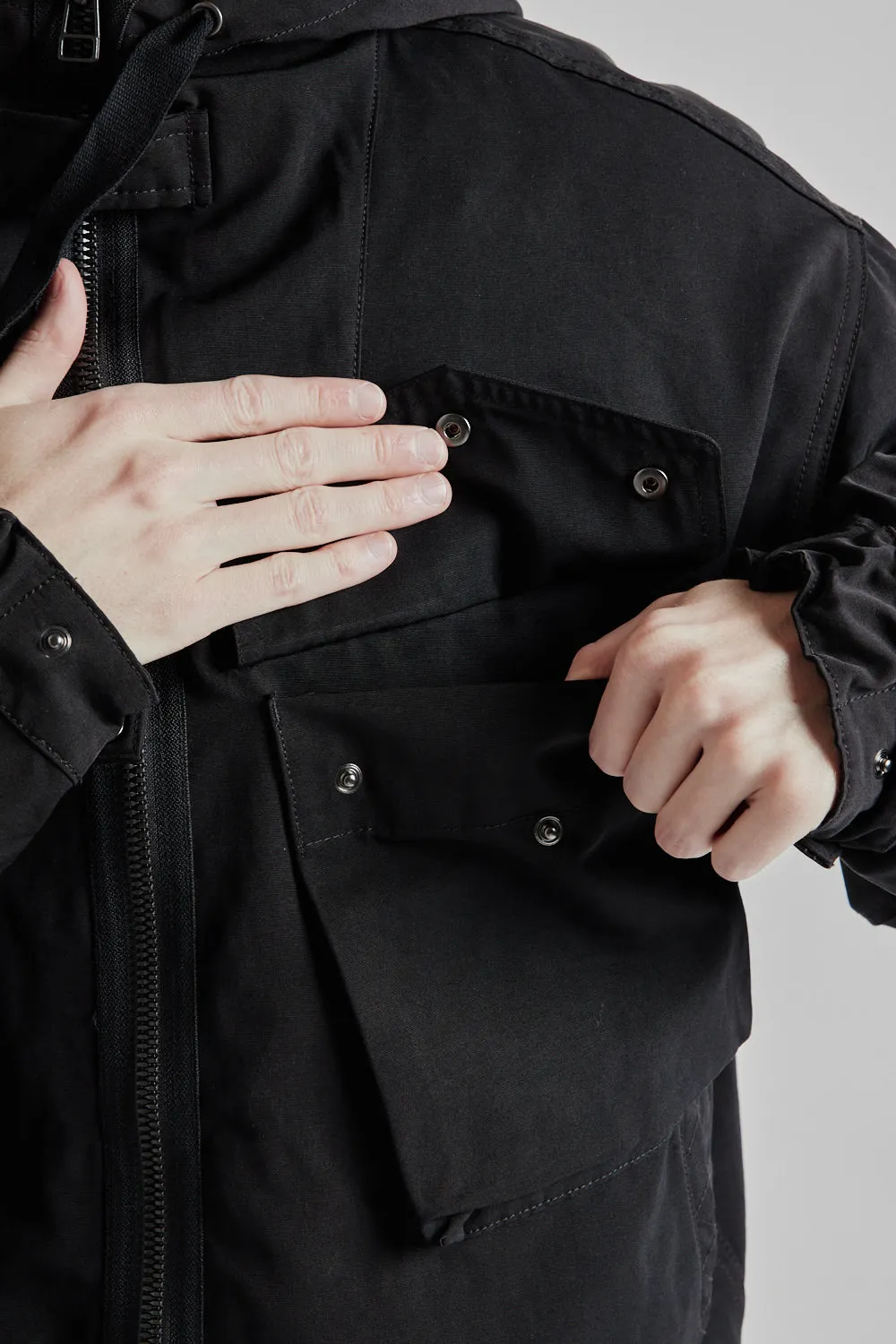 Smock Hooded Parka - Black