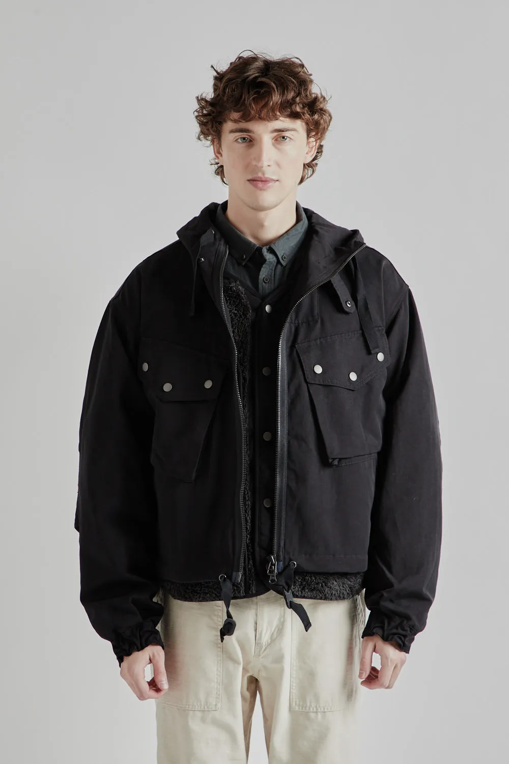 Smock Hooded Parka - Black