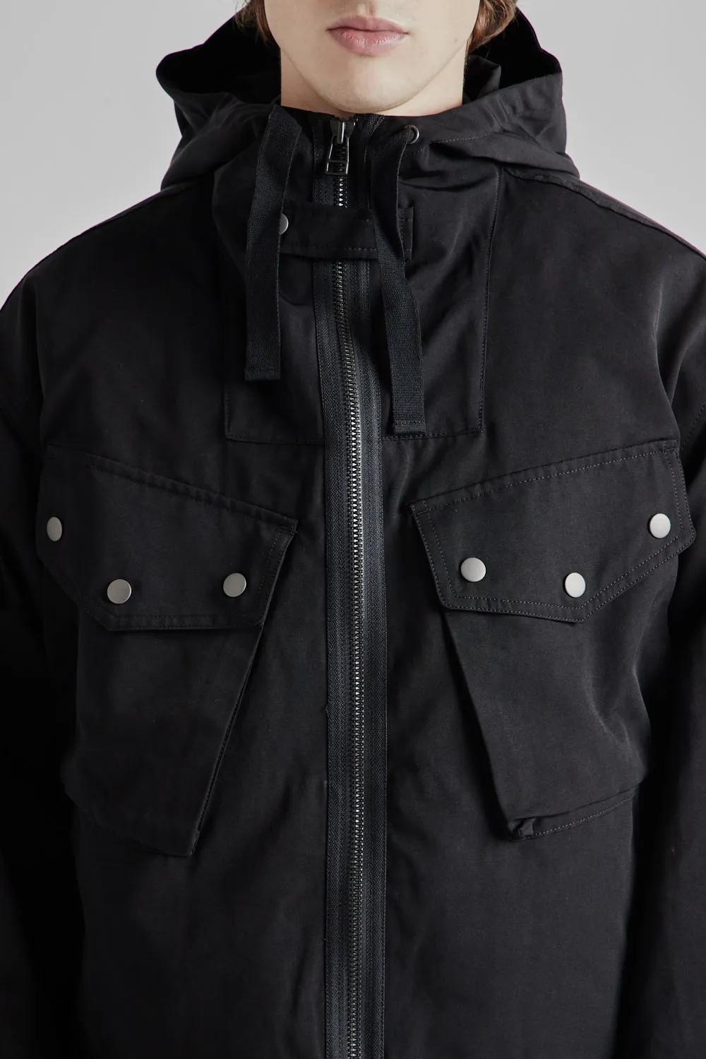 Smock Hooded Parka - Black