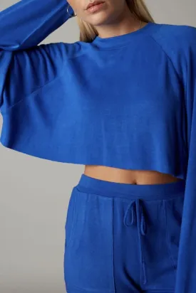 Soft Crop Pullover | Cobalt